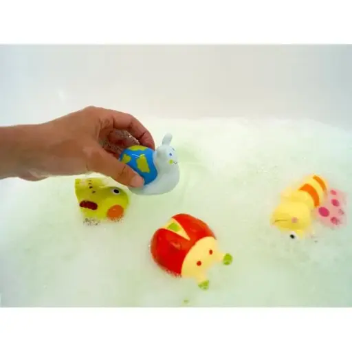 Jouets pour le bain Aspergeurs Nature - 4 animaux du jardin